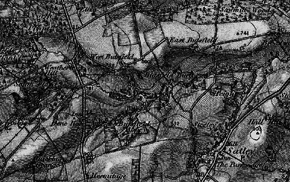 Old map of Butsfield Abbey in 1898