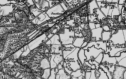 Old map of West Byfleet in 1896