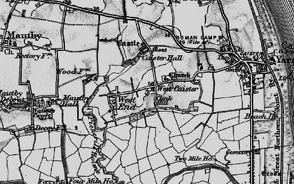 Old map of West Caister in 1898