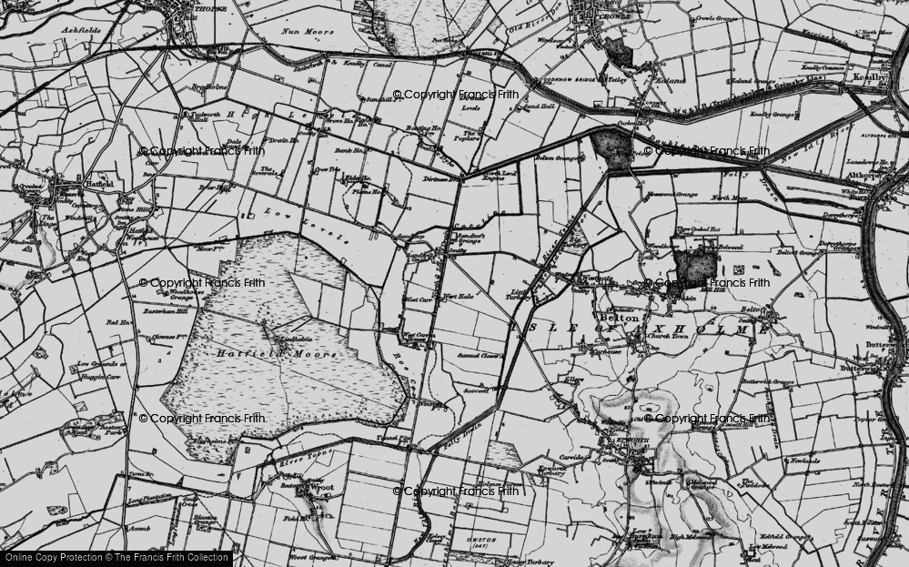 Old Map of Historic Map covering Lindholme Grange in 1895