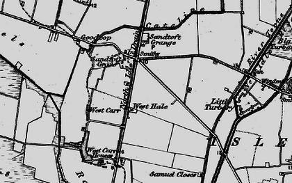 Old map of Lindholme Grange in 1895