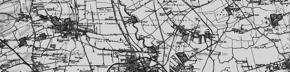Old map of West Carr in 1895