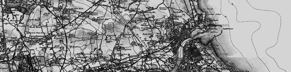 Old map of West Chirton in 1897