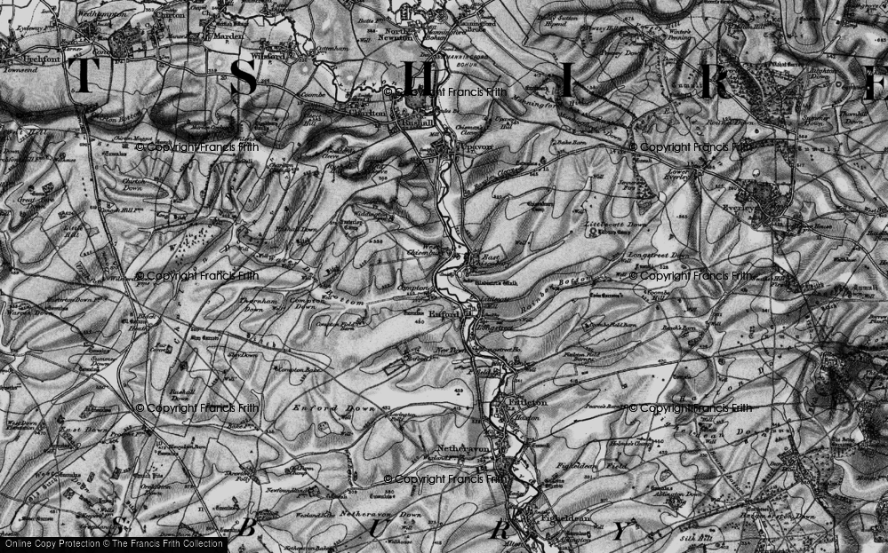 Old Map of West Chisenbury, 1898 in 1898