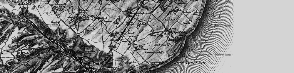 Old map of West Cliffe in 1895