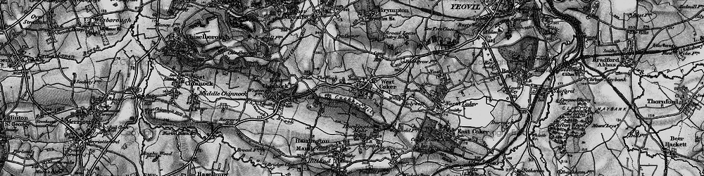 Old map of West Coker in 1898