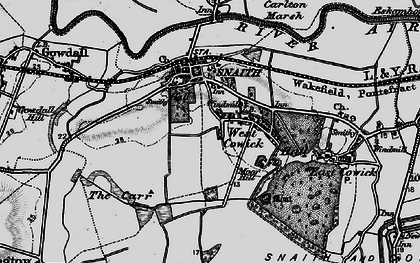 Old map of West Cowick in 1895