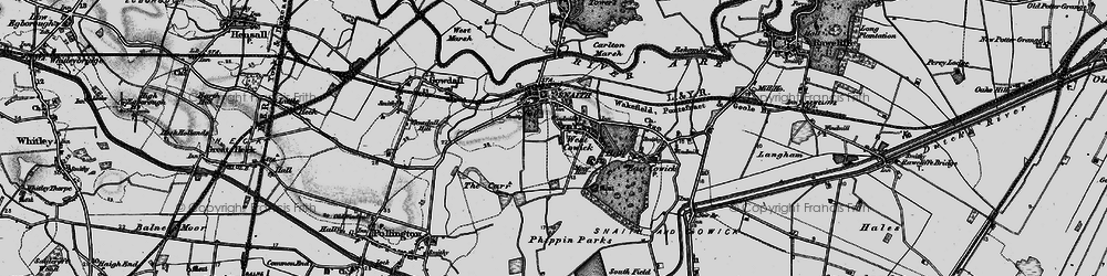 Old map of West Cowick in 1895