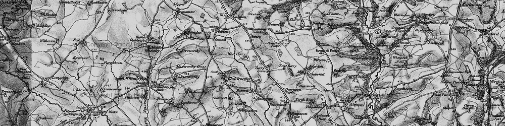 Old map of West Curry in 1895