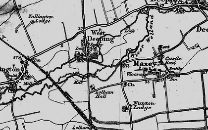 Old map of West Deeping in 1898