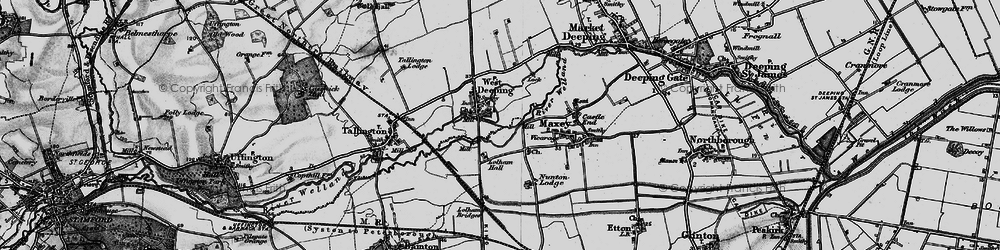 Old map of West Deeping in 1898