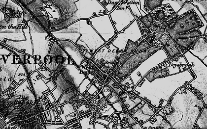 Old map of West Derby in 1896