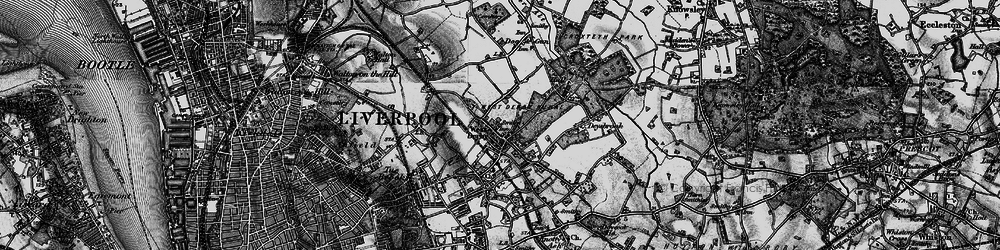Old map of West Derby in 1896