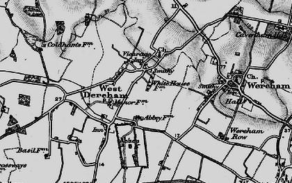 Old map of West Dereham in 1898