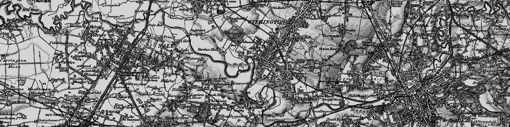 Old map of West Didsbury in 1896