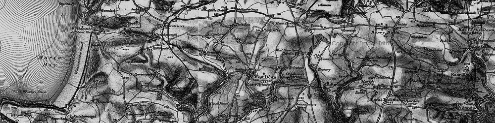 Old map of West Down in 1898