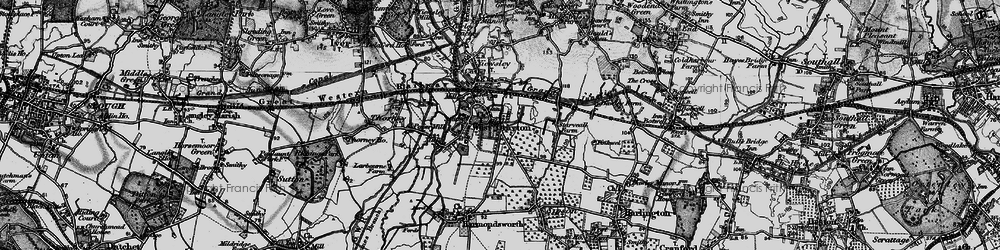 Old map of West Drayton in 1896