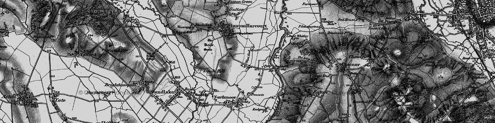 Old map of Bablock Hythe in 1895