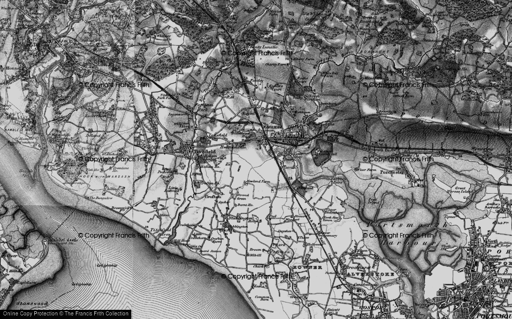 Old Map of Historic Map covering HMS Collingwood in 1895