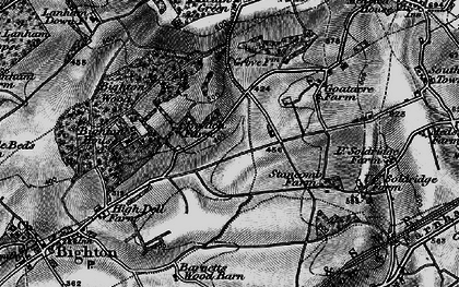 Old map of Bighton Ho in 1895