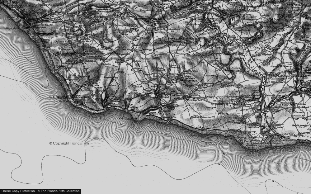 Old Map of Historic Map covering Afon Col'-huw in 1897