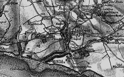 Old map of Afon Col'-huw in 1897