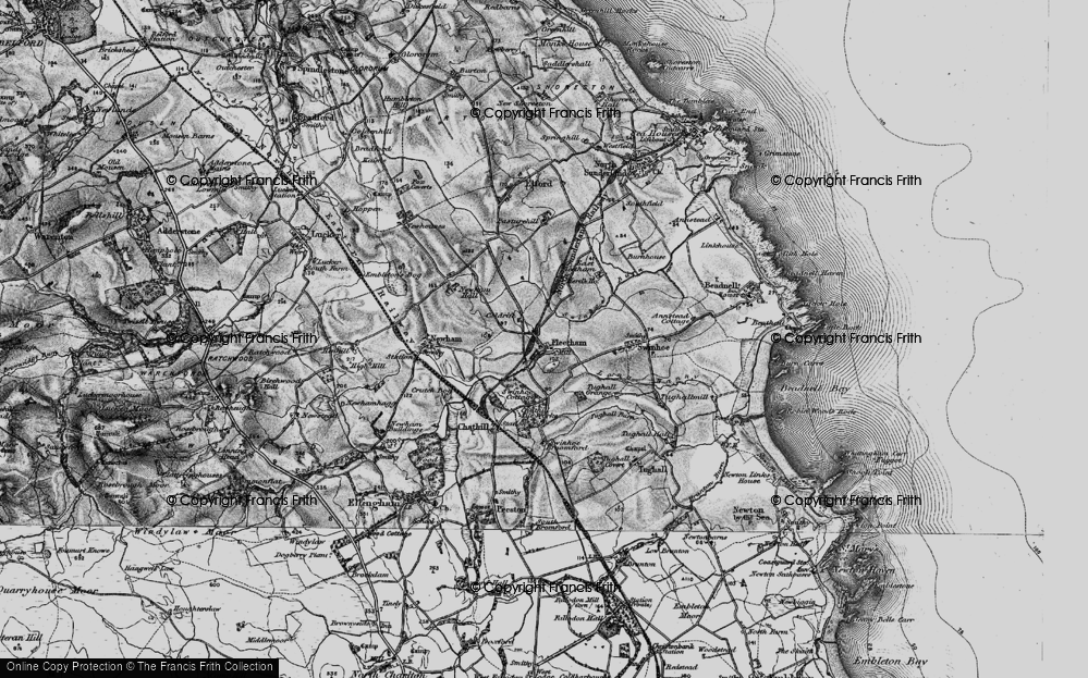 Old Map of Historic Map covering Hill Crest in 1897