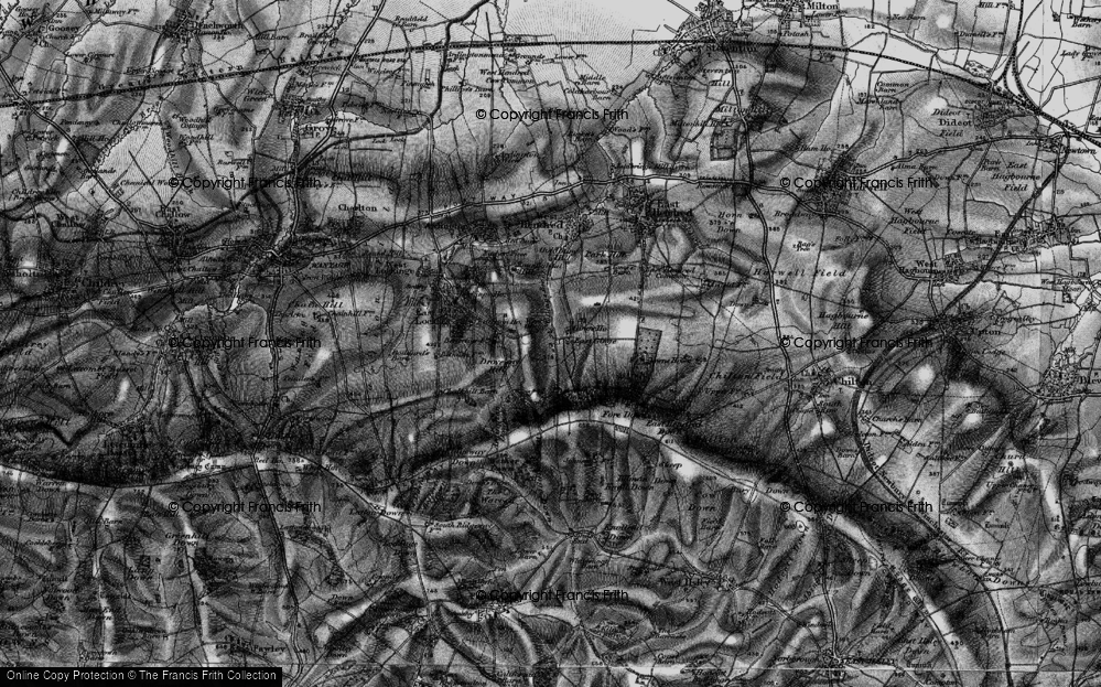 Old Map of West Ginge, 1895 in 1895