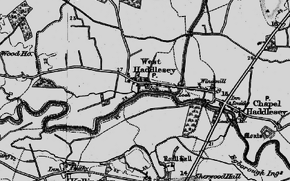 Old map of West Haddlesey in 1895