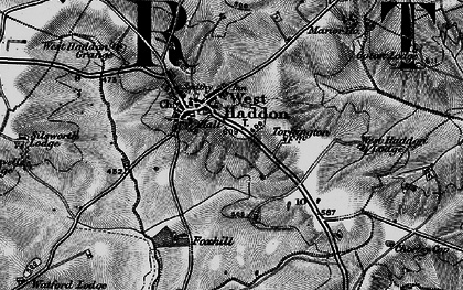 Old map of West Haddon in 1898