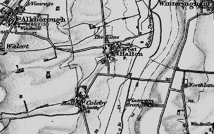 Old map of West Halton in 1895