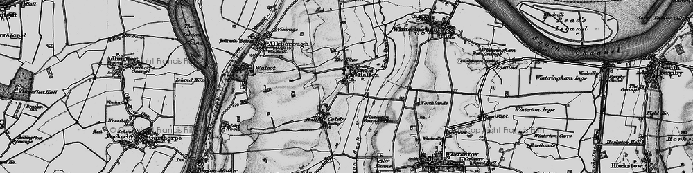 Old map of West Halton in 1895