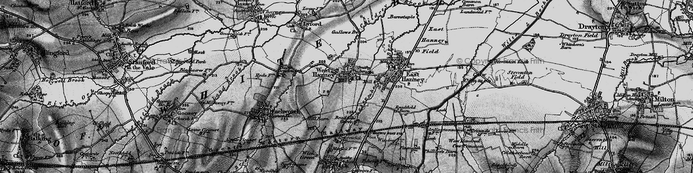 Old map of West Hanney in 1895
