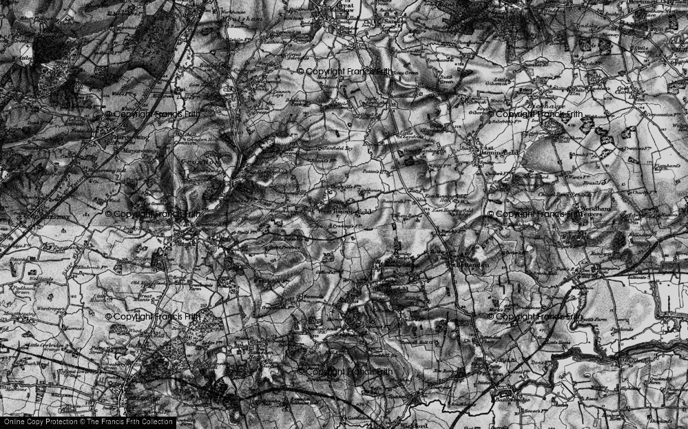 Old Map of West Hanningfield, 1896 in 1896