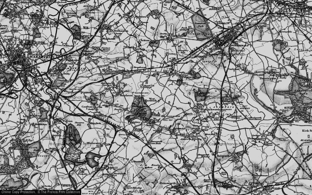 Old Map of West Hardwick, 1896 in 1896