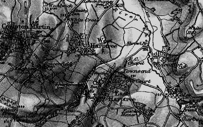 Old map of West Harptree in 1898