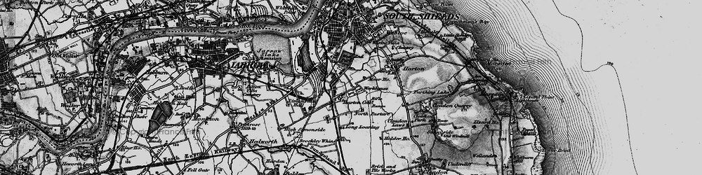 Old map of West Harton in 1898