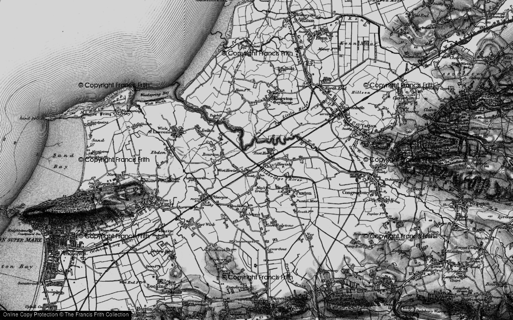 Old Map of West Hewish, 1898 in 1898