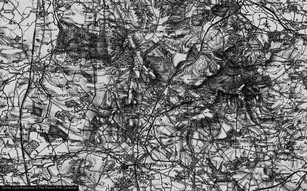 Old Map of West Hill, 1898 in 1898