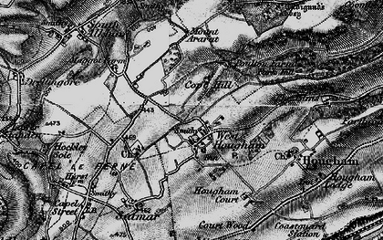 Old map of West Hougham in 1895