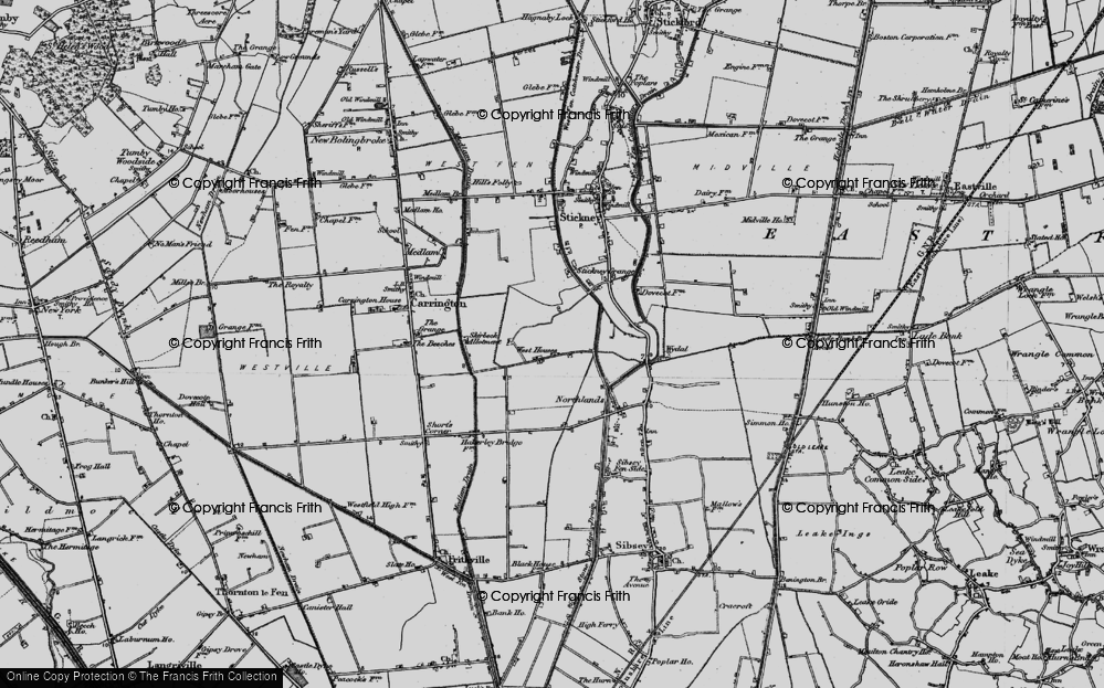 Old Map of West Houses, 1899 in 1899