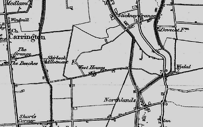 Old map of West Houses in 1899