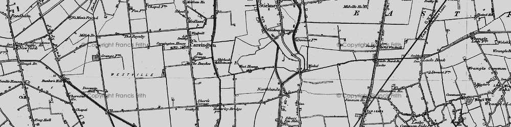 Old map of West Houses in 1899