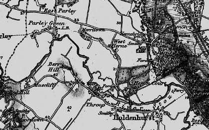 Old map of West Hurn in 1895