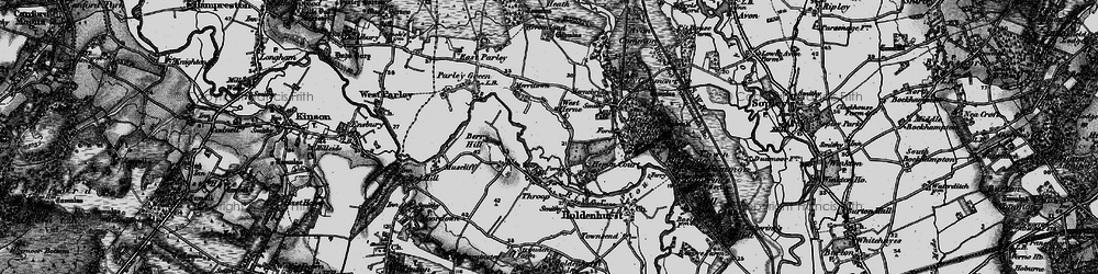 Old map of West Hurn in 1895
