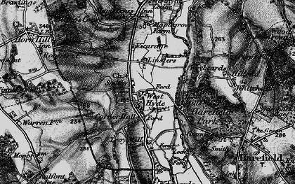 Old map of West Hyde in 1896
