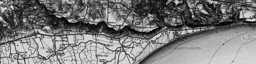 Old map of West Hythe in 1895