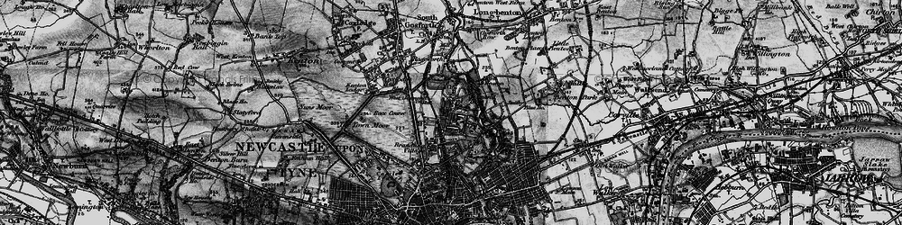 Old map of West Jesmond in 1897