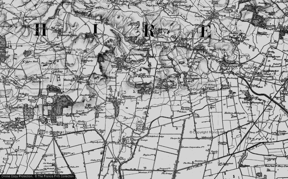 Old Map of West Keal, 1899 in 1899