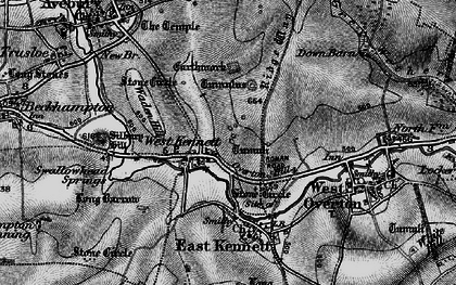 Old map of West Kennett in 1898